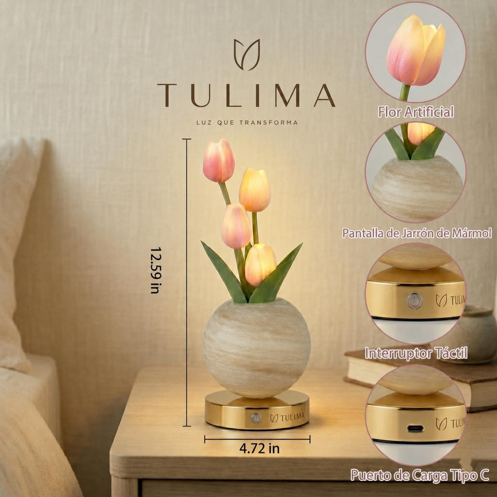 Lampara LED Decorativa de Tulipanes